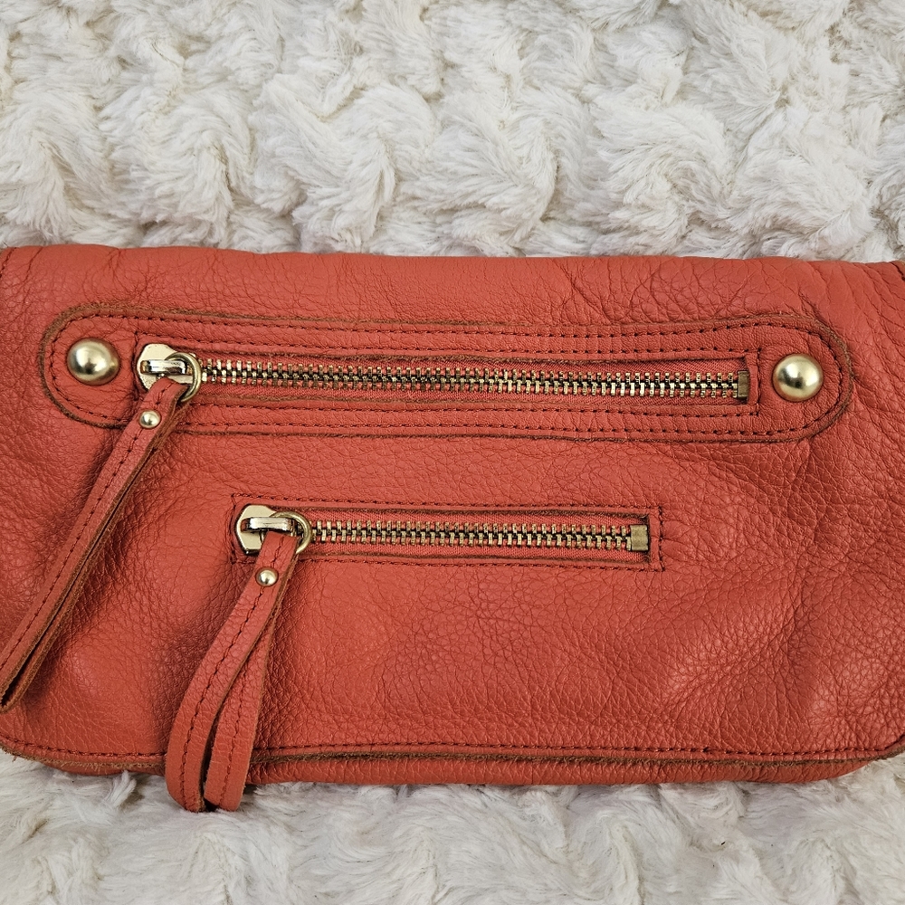 Linea Pelle Soft Leather Crossbody Clutch